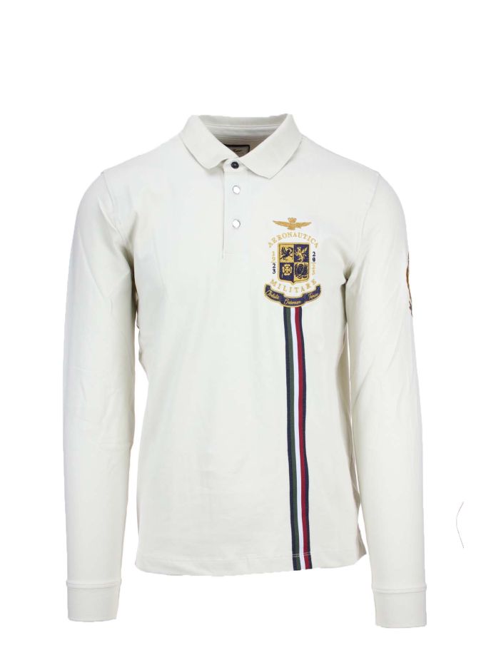 Aeronautica Militare centenary long-sleeved polo shirt